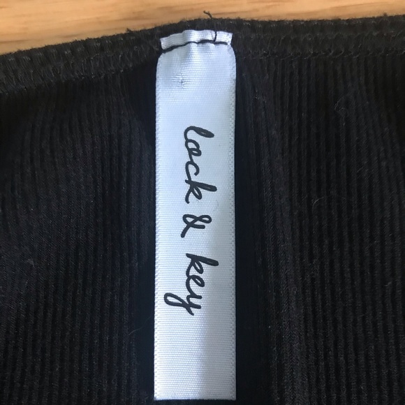 Off-the-shoulder black LOCK& KEY bodysuit - Picture 3 of 6